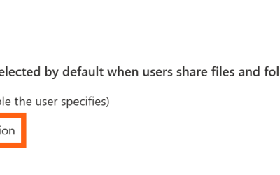 WARNING: Do NOT Apply this Default Sharing Setting!